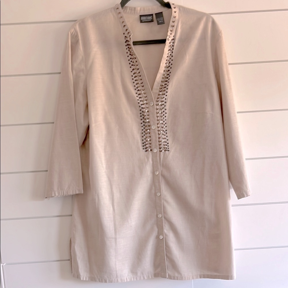 Chico's Additions Beige Cotton Top